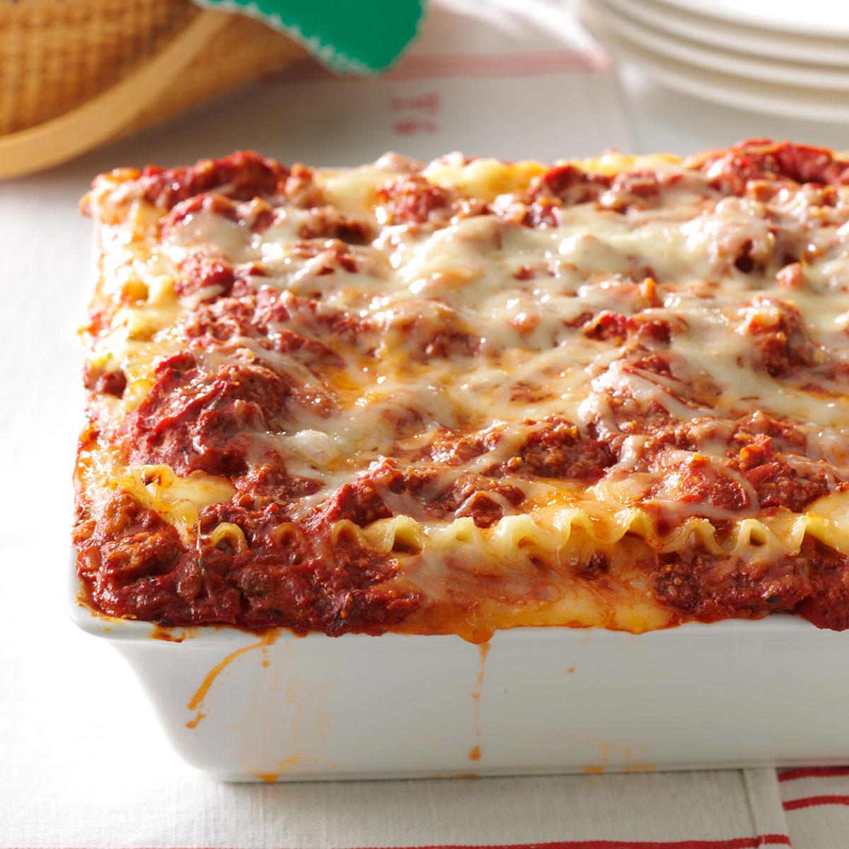 Image of lasagna ready